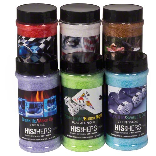 Spazazz  His and Hers Novelty Crystals Container, 4oz