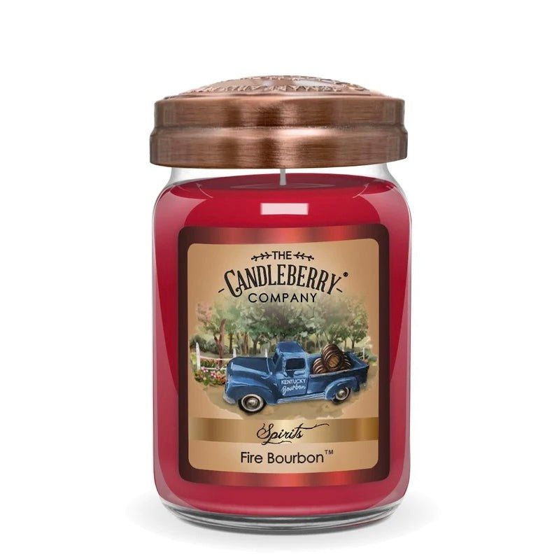 Spirits~Candleberry Candle ~Fire Bourbon 26oz