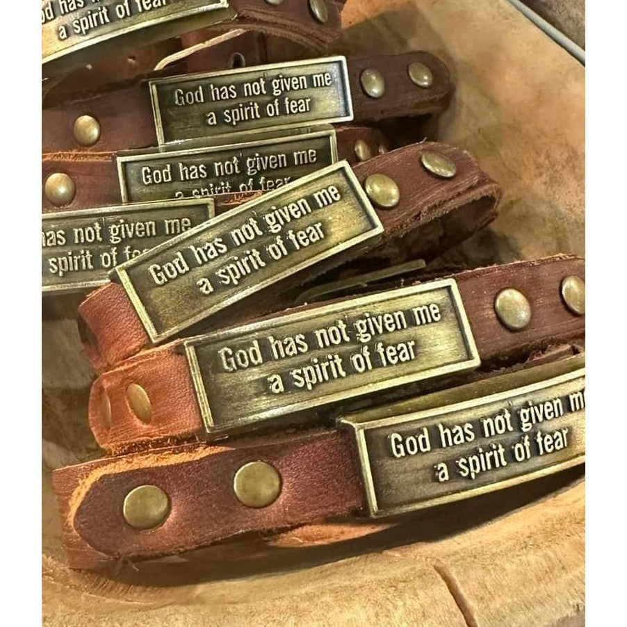 Handmade Leather Bracelet~God Has Not Given