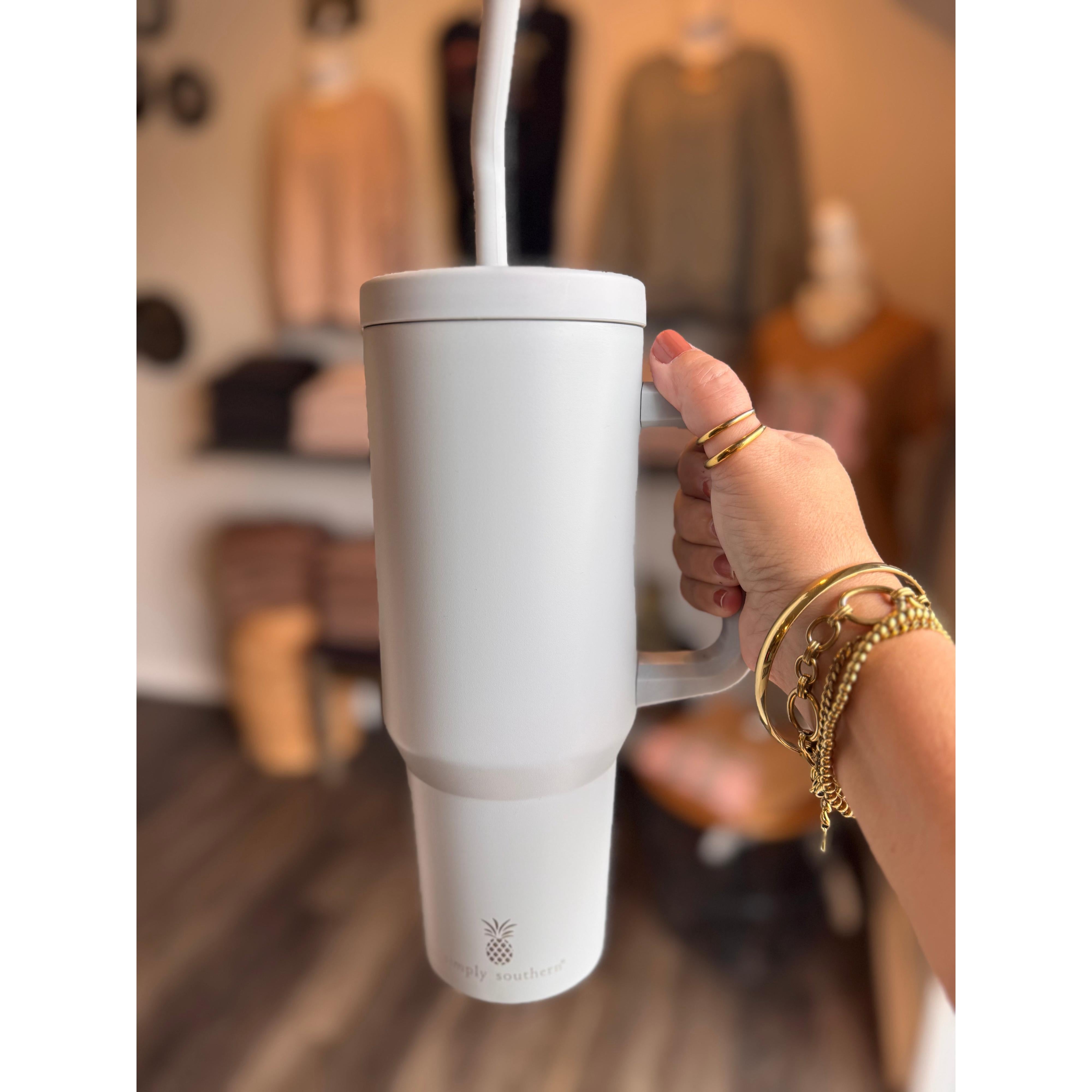 Solid Tumbler 40oz by Simply Southern~ Stone