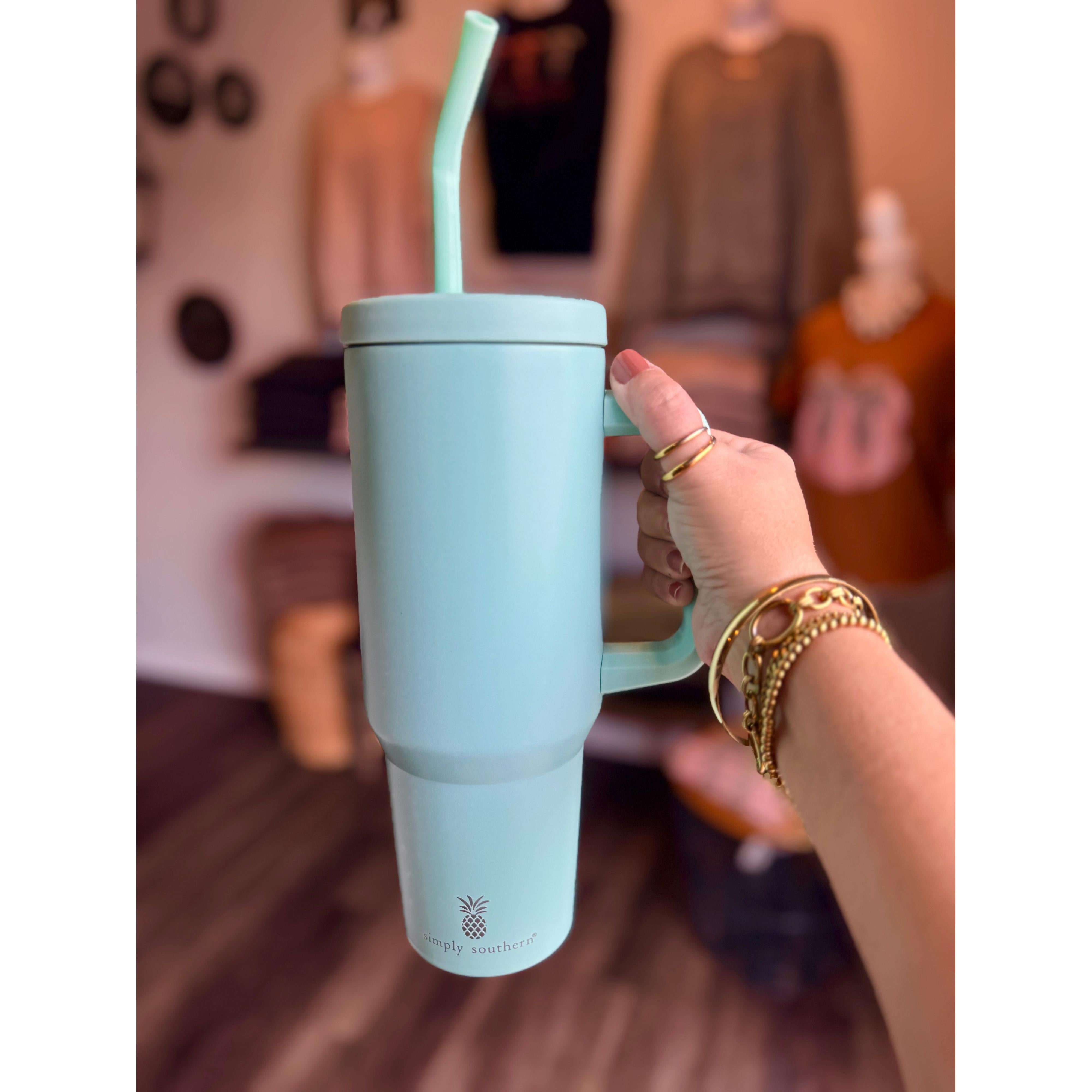 Solid Tumbler 40oz by Simply Southern~ Mint