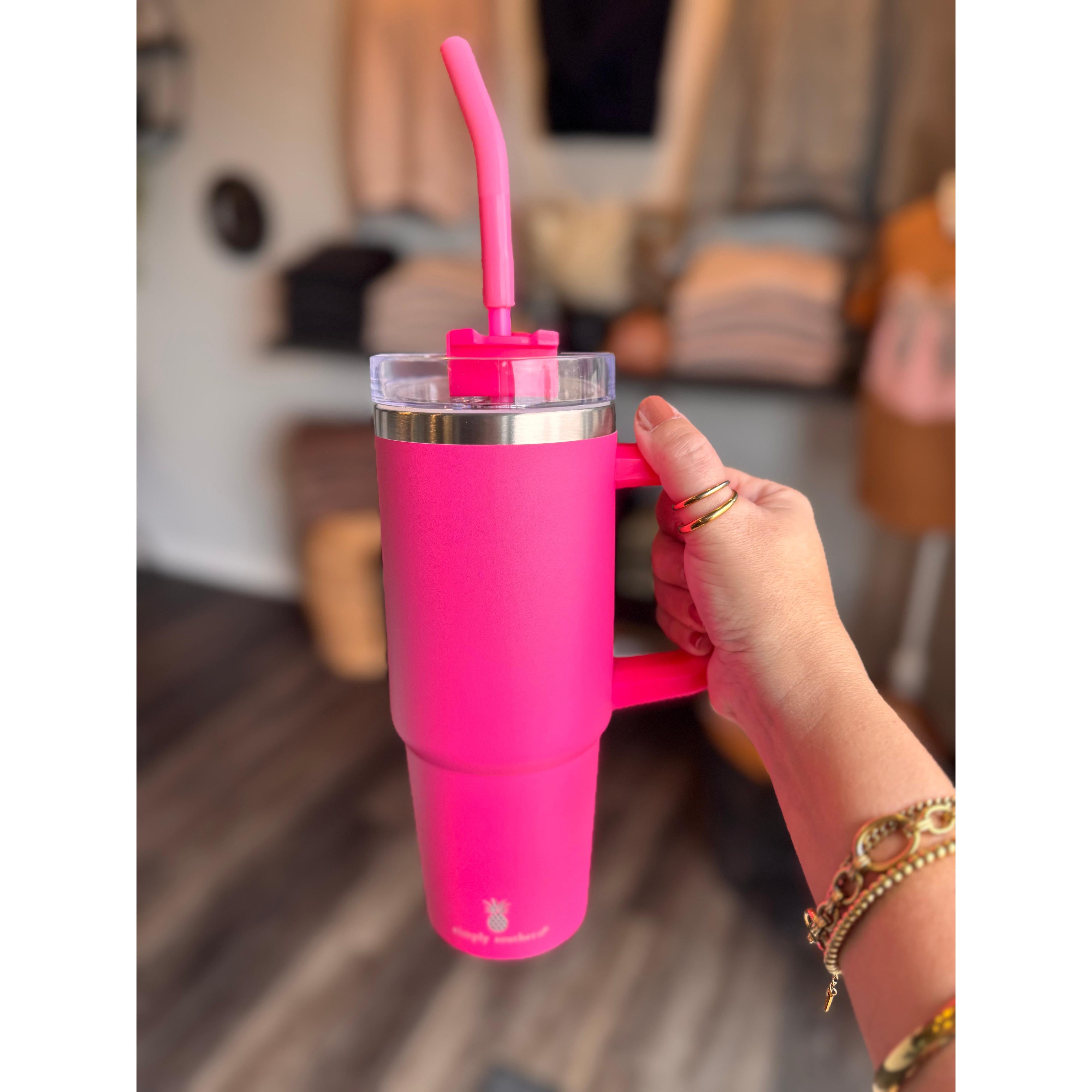 Solid Tumbler 30oz by Simply Southern~Hot Pink