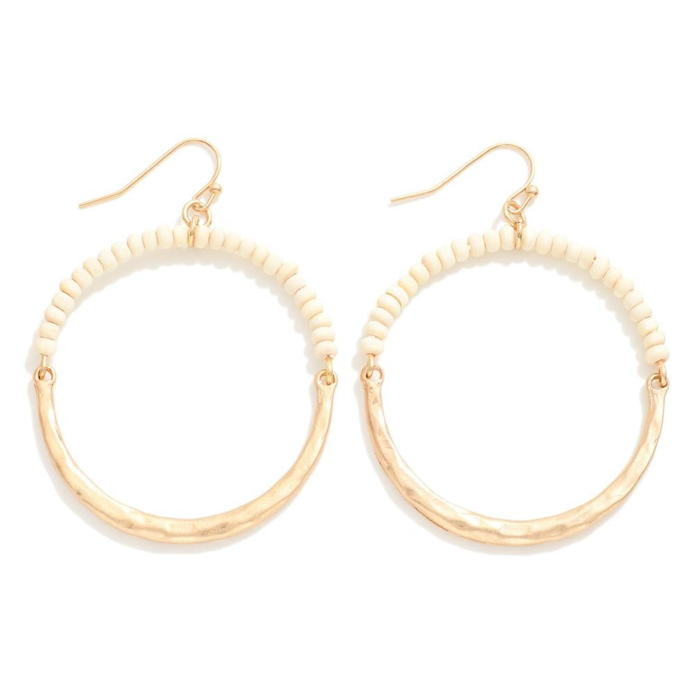 Earrings~Cream Bead