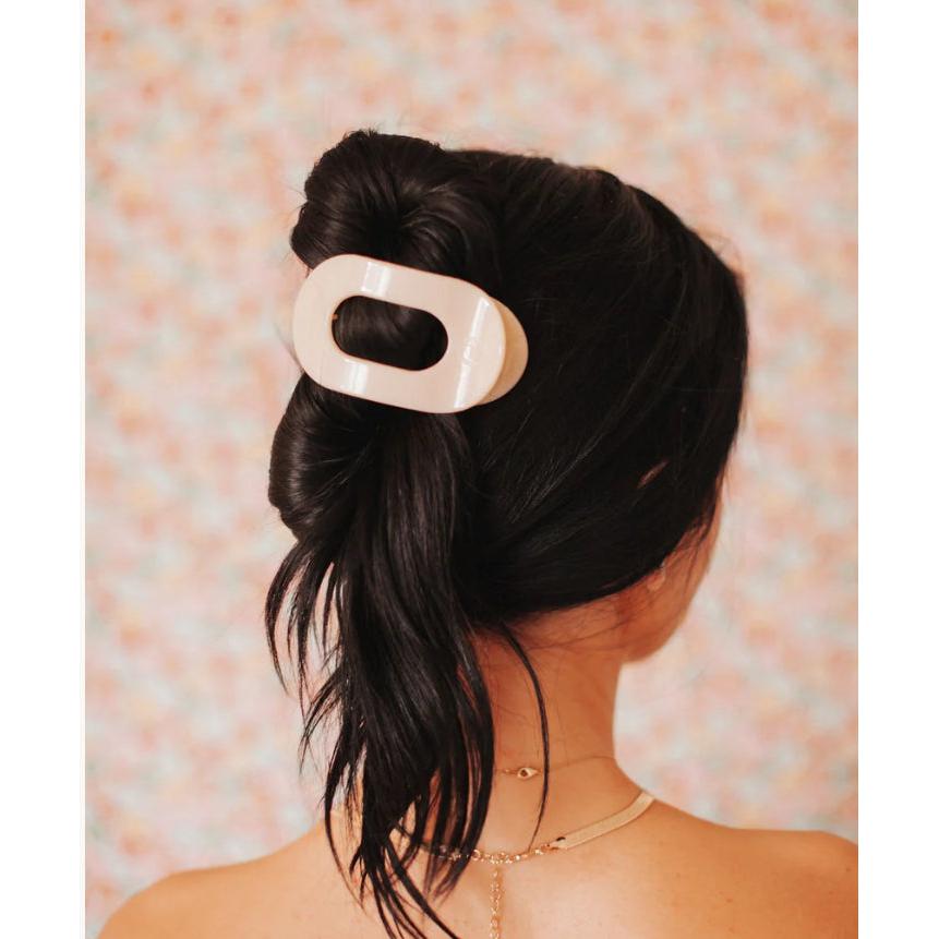Teleties Medium Flat Hair Clip~Almond Beige