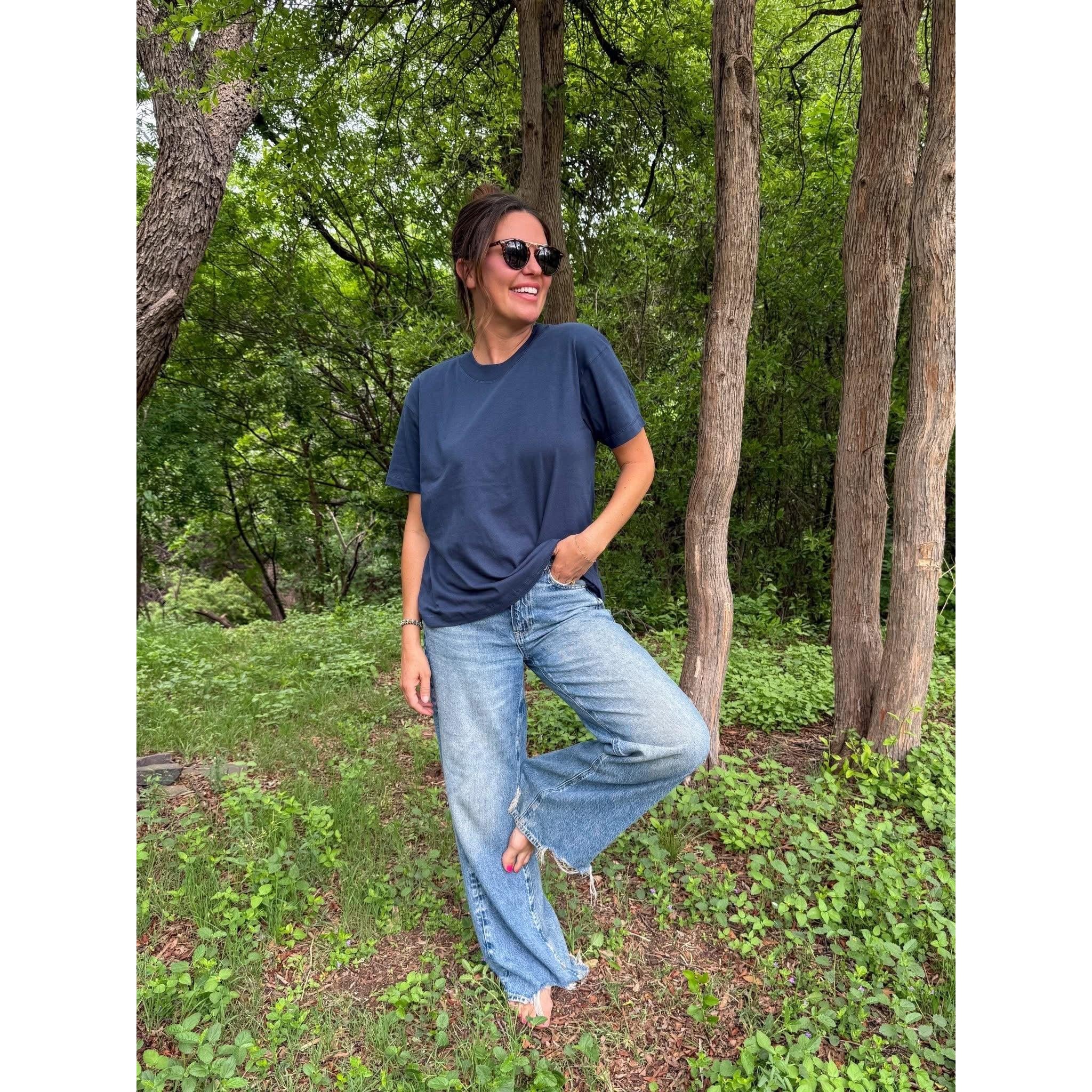 Jemma Boyfriend Tee~Navy