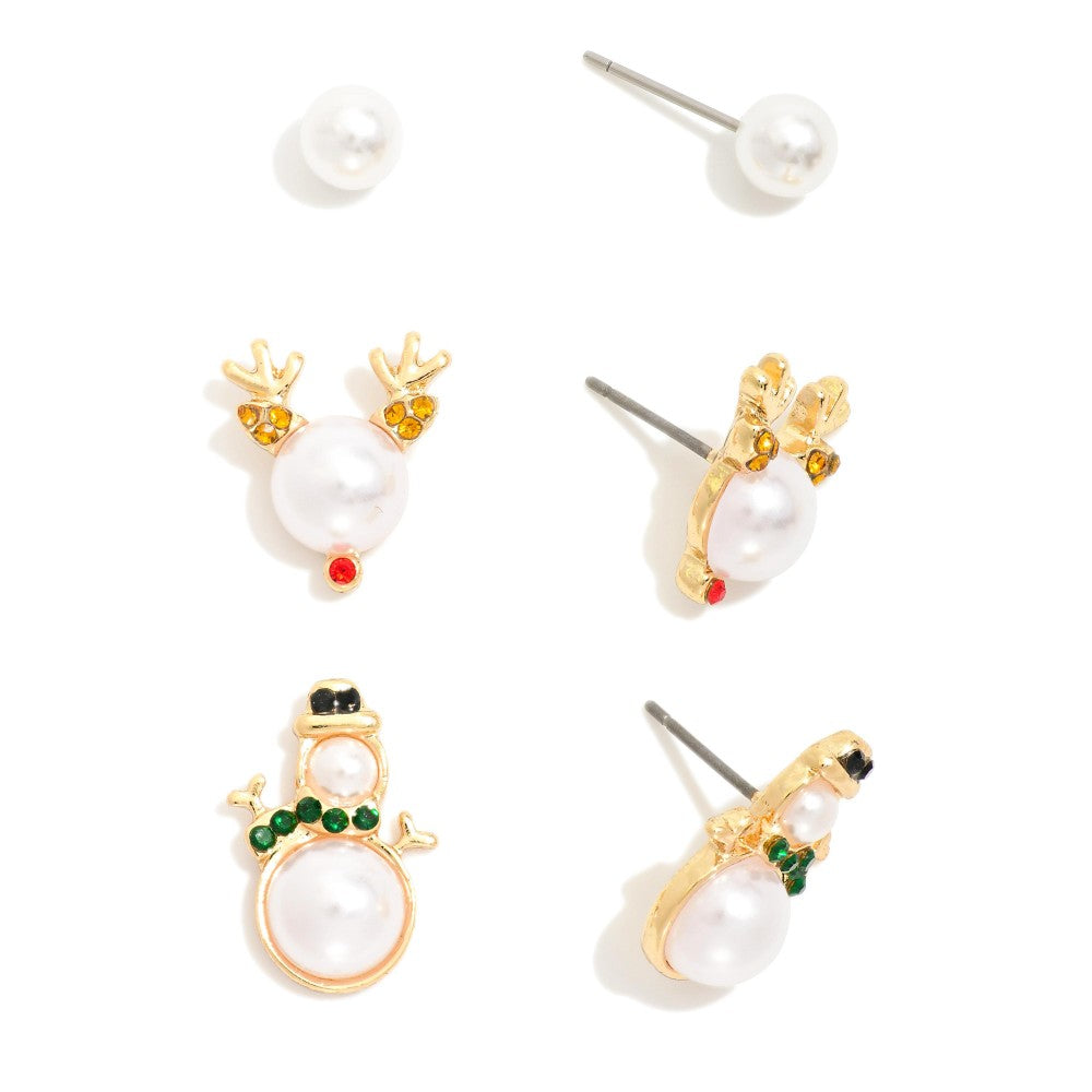 Earrings Christmas Set Of Three