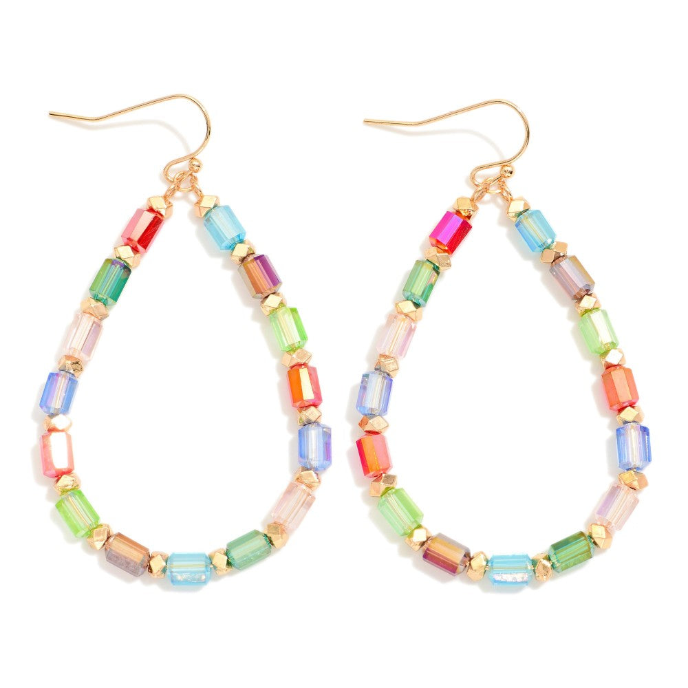Earrings Hoops Glass Bead