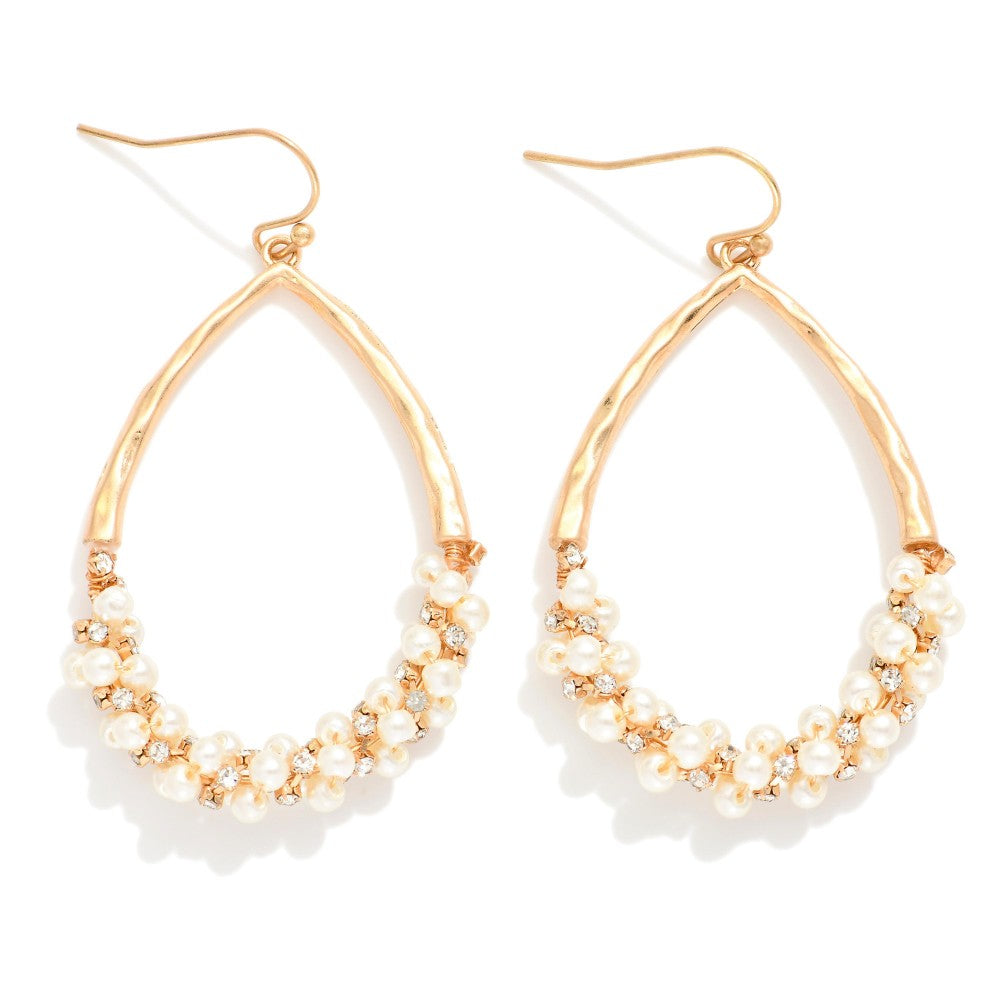 Earrings Hoops Pearl Clusters
