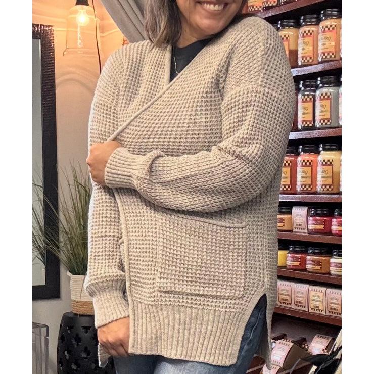 The Sunday Cardigan-Gray