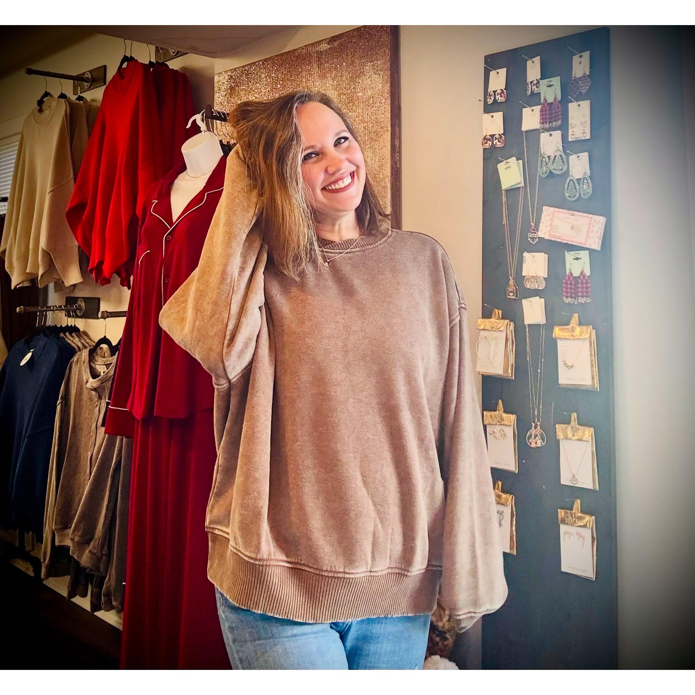 Everyday Oversized Sweatshirt~Mocha