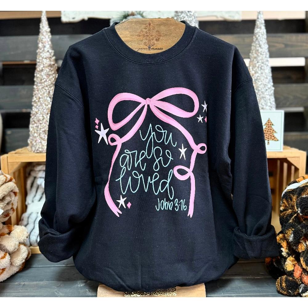 So Loved Black Sweatshirt