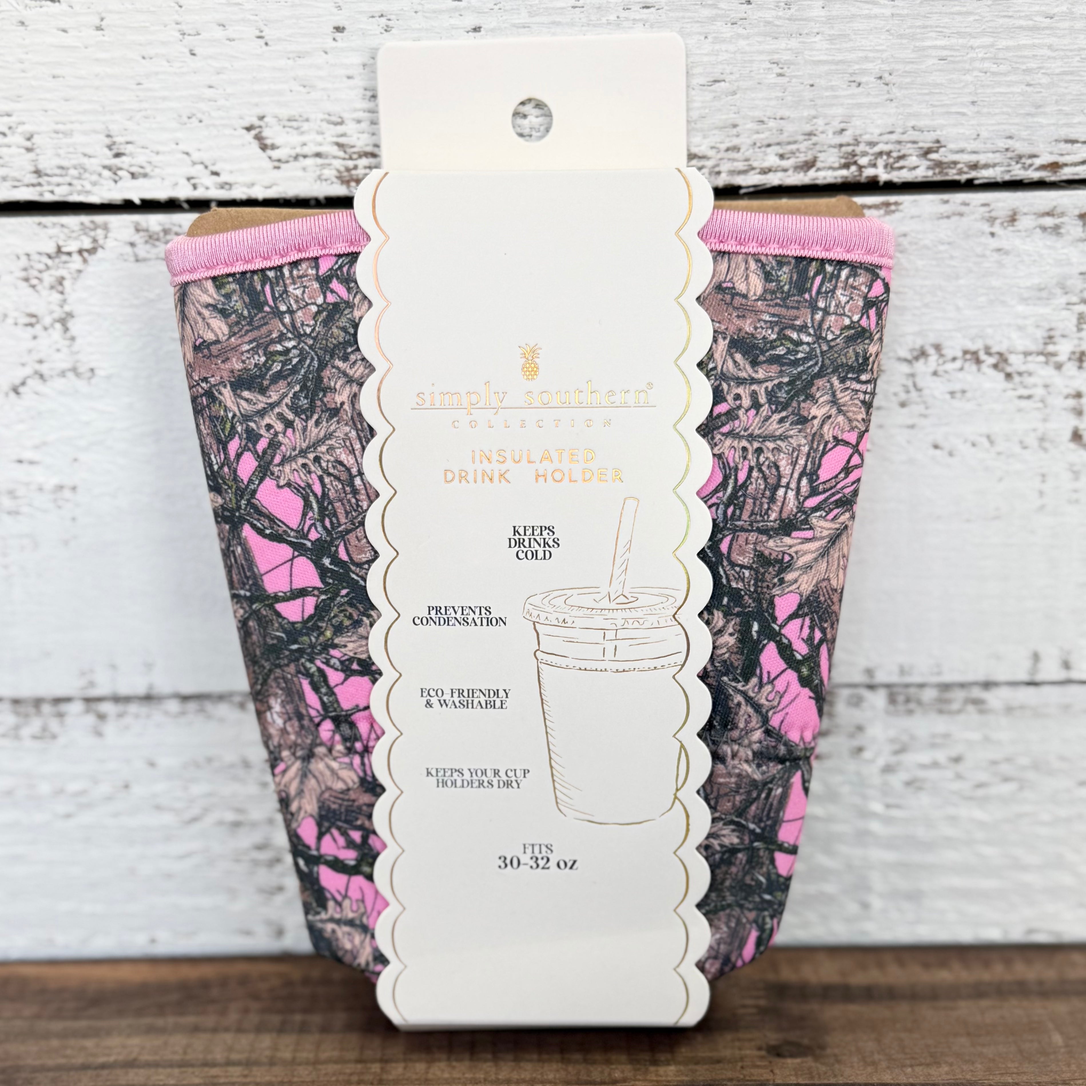 Drink Sleeve by Simply Southern~Large~Pink Camo