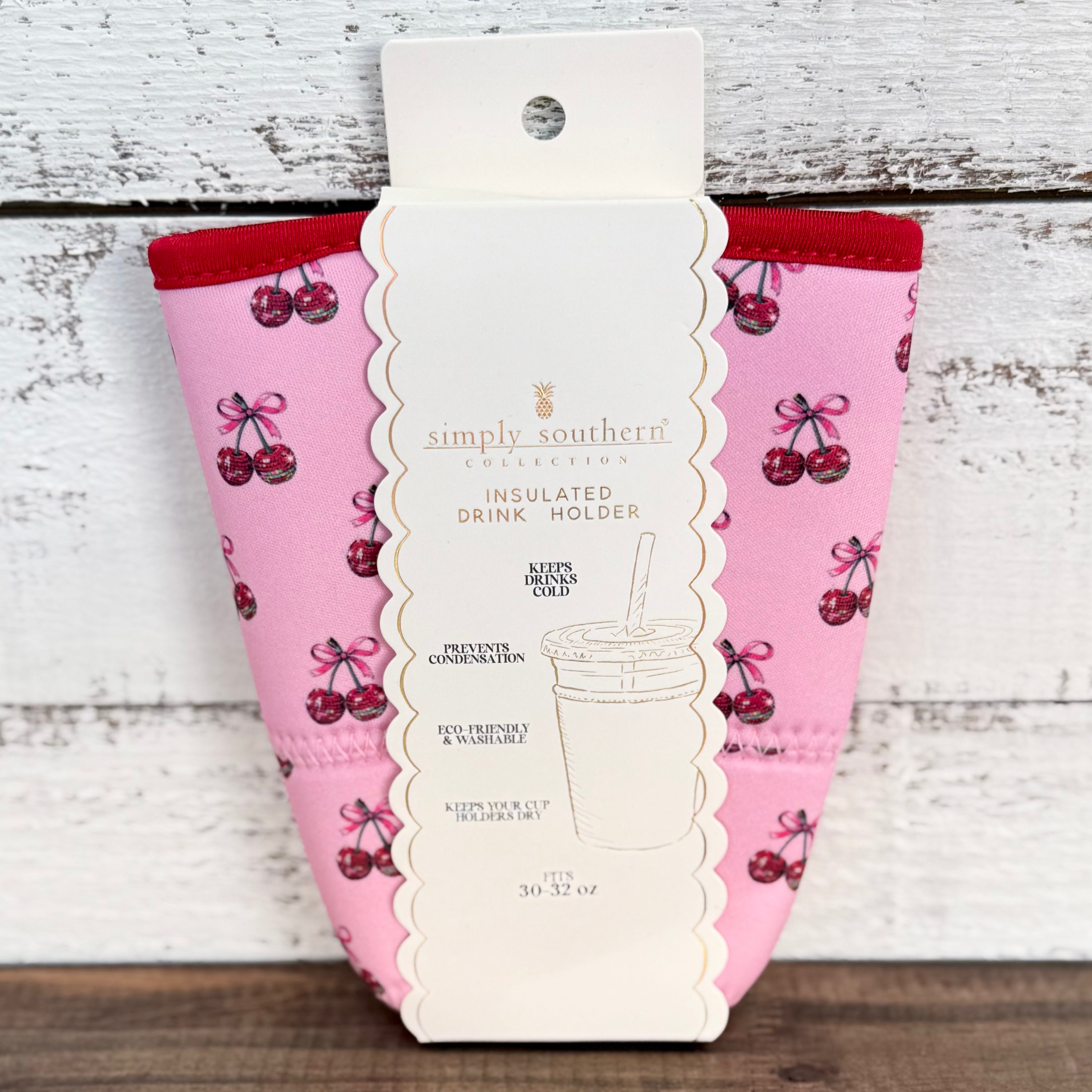 Drink Sleeve by Simply Southern~Large~Cherry