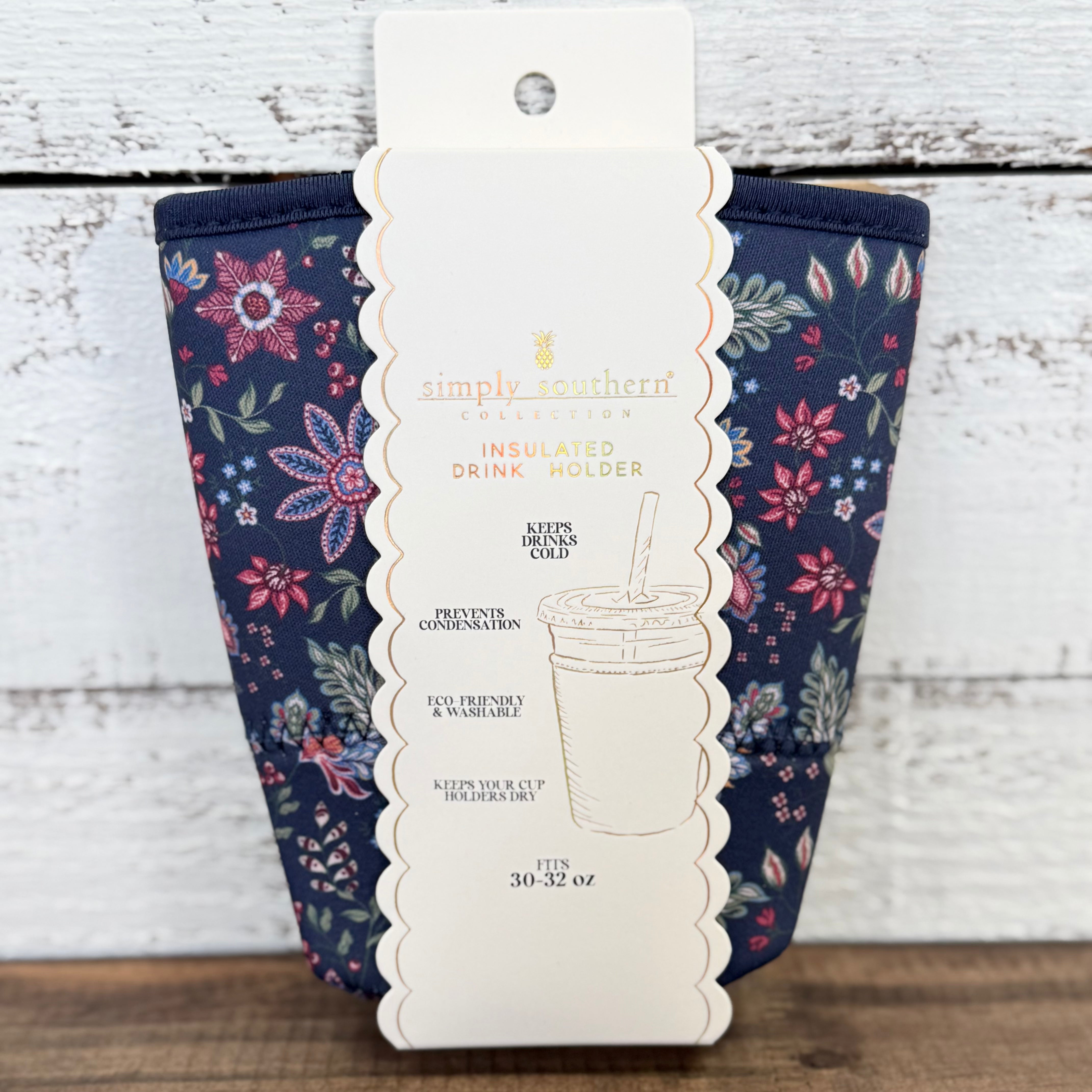 Drink Sleeve by Simply Southern~Large~Flower