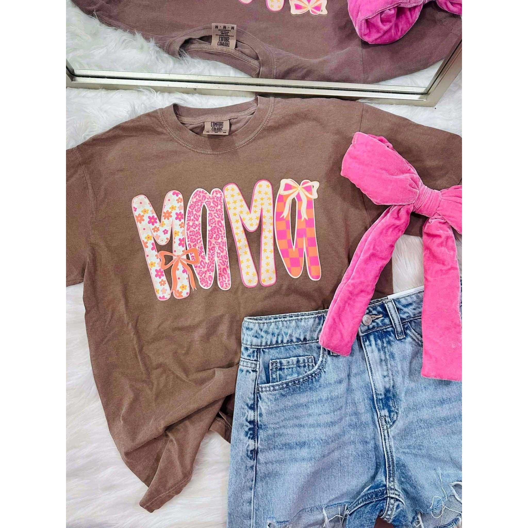 'Mama' Short Sleeve Tee~Espresso