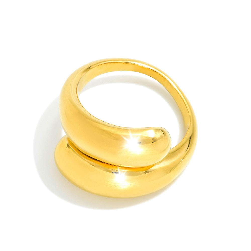 Ring Chunky Wrap Gold Tone