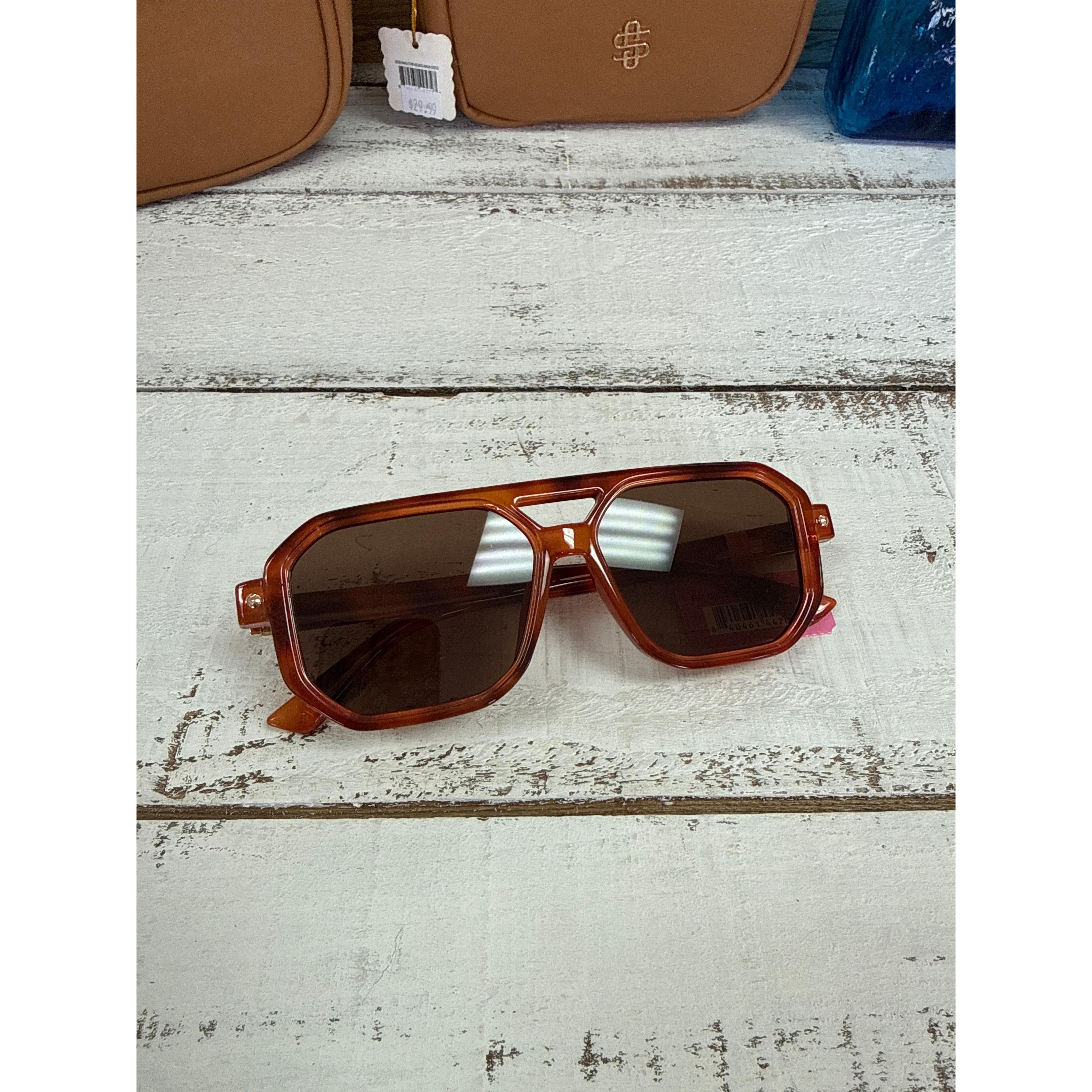 Sunglasses Squared Brown ~Simply Southern