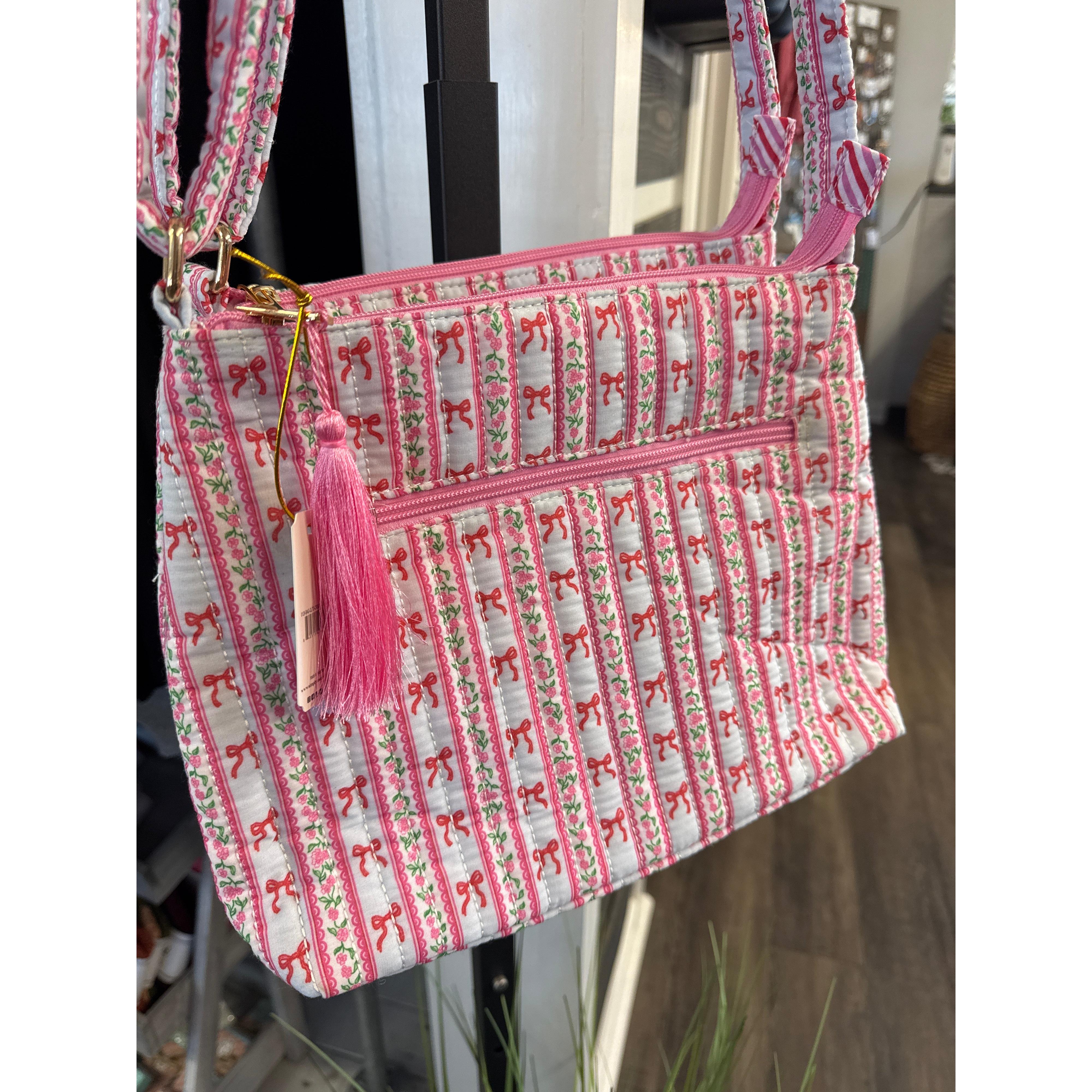 Quilted Crossbody Bow~Simply Southern