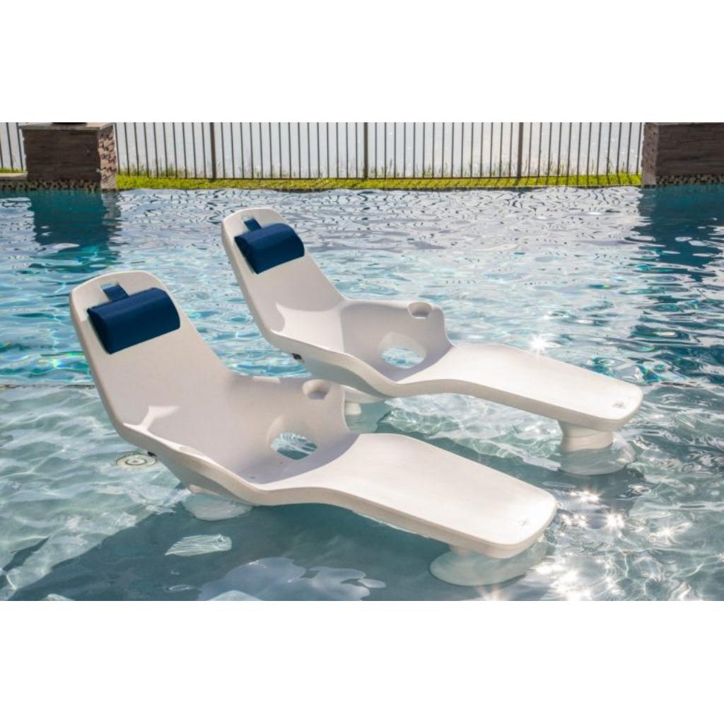 Shayz In-Pool Lounger Set Of Two (Optional Risers and Pillows)