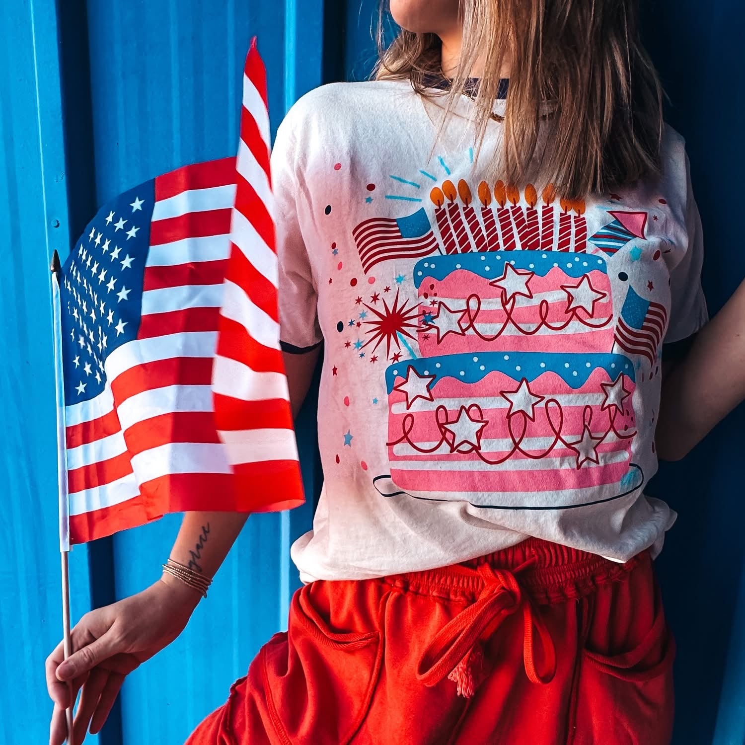HBD USA Ringer Tee