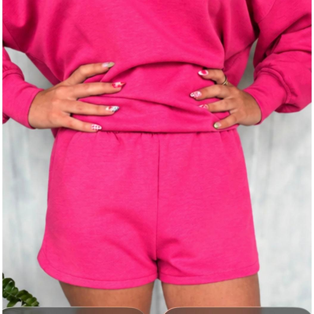 Zenana Scuba Dolphin Shorts~Pink