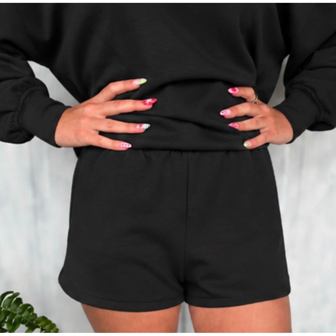 Zenana Scuba Dolphin Shorts~Black