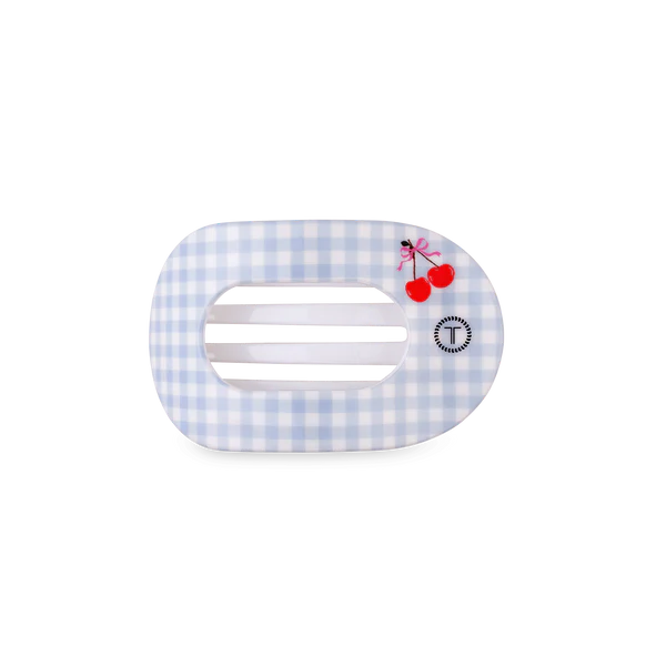 Teleties Small Round Flat Hair Clip~ Basket of Cherries